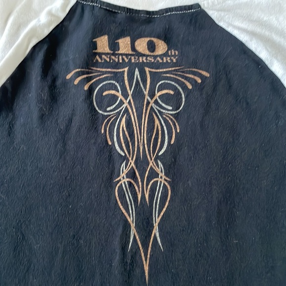 Harley Davidson baseball tee Vintage 110 year anniversary - Picture 4 of 8